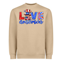 Mushroom love america gnome Heavyweight Sweatshirt - HRA Design Shop