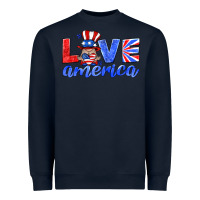 Navy love america gnome Heavyweight Sweatshirt - HRA Design Shop