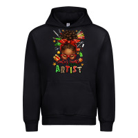 Black santa's favorite nail artist afro messy bun Urban Hoodie - texasbilliewilder