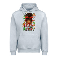 Heather Grey santa's favorite nail artist afro messy bun Urban Hoodie - texasbilliewilder
