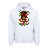 White santa's favorite nail artist afro messy bun Urban Hoodie - texasbilliewilder