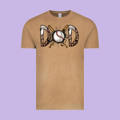 Dad Baseball Vintage Tee Designed By Racoondesign