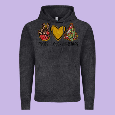 Peace Love Christmas Vintage Hoodie Designed By Jahusdesignshop