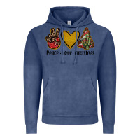 Vintage Denim peace love christmas Vintage Hoodie - JahusDesignShop