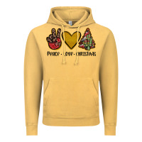 Vintage Mustard peace love christmas Vintage Hoodie - JahusDesignShop