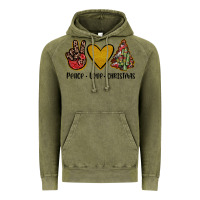 Vintage Olive peace love christmas Vintage Hoodie - JahusDesignShop