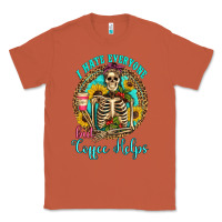 Copper i hate everyone but coffee helps western skeleton coffee sunflowers Classic Tee - Artiststas