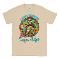 Mushroom i hate everyone but coffee helps western skeleton coffee sunflowers Classic Tee - Artiststas
