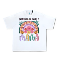 White happiness is being a mama Urban Heavy Tee - JahusDesignShop
