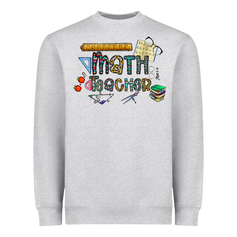 Math Teacher Heavyweight Sweatshirt by CowhideDigitalArt | Teevron