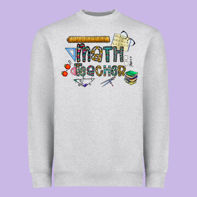 Math Teacher Heavyweight Sweatshirt Designed By Cowhidedigitalart