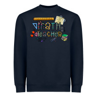 Navy math teacher Heavyweight Sweatshirt - CowhideDigitalArt