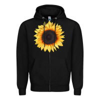 Black treetops sunflower Zipper Hoodie - LillyAllenDesigns