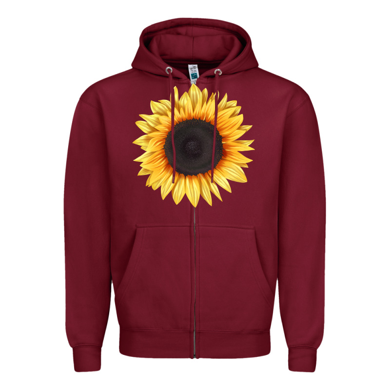 Treetops Sunflower Zipper Hoodie by LillyAllenDesigns | Teevron