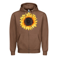 Chestnut treetops sunflower Zipper Hoodie - LillyAllenDesigns