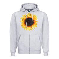 Heather Grey treetops sunflower Zipper Hoodie - LillyAllenDesigns