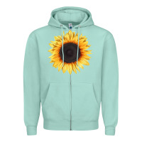 Seafoam treetops sunflower Zipper Hoodie - LillyAllenDesigns