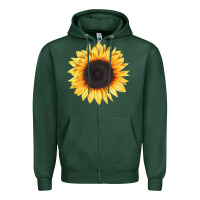 Sports Green treetops sunflower Zipper Hoodie - LillyAllenDesigns