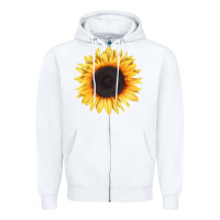White treetops sunflower Zipper Hoodie - LillyAllenDesigns