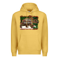 Antique Gold merry christmas bear Premium Hoodie - BarkalooDesign
