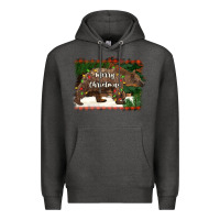 Charcoal Heather merry christmas bear Premium Hoodie - BarkalooDesign