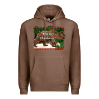 Chestnut merry christmas bear Premium Hoodie - BarkalooDesign