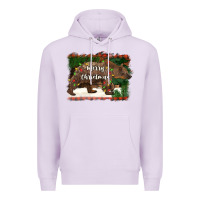 Lilac merry christmas bear Premium Hoodie - BarkalooDesign