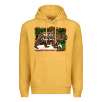 Mustard merry christmas bear Premium Hoodie - BarkalooDesign