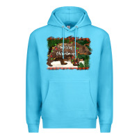Ocean Blue merry christmas bear Premium Hoodie - BarkalooDesign