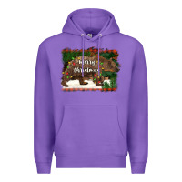 Purple merry christmas bear Premium Hoodie - BarkalooDesign
