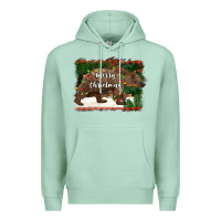 Seafoam merry christmas bear Premium Hoodie - BarkalooDesign