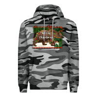 Slate Camo merry christmas bear Premium Hoodie - BarkalooDesign