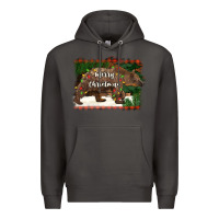 Smoke merry christmas bear Premium Hoodie - BarkalooDesign