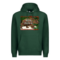Sports Green merry christmas bear Premium Hoodie - BarkalooDesign
