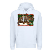 White merry christmas bear Premium Hoodie - BarkalooDesign