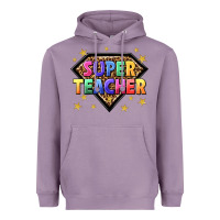 Lavender super teacher with leopard Heavyweight Hoodie - NancyCooperArtShop