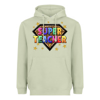 Matcha super teacher with leopard Heavyweight Hoodie - NancyCooperArtShop