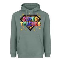 Sage super teacher with leopard Heavyweight Hoodie - NancyCooperArtShop