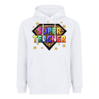 White super teacher with leopard Heavyweight Hoodie - NancyCooperArtShop
