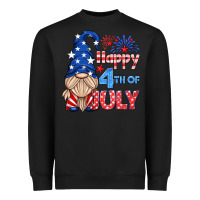 Black happy 4th of july gnome Heavyweight Sweatshirt - HRA Design Shop