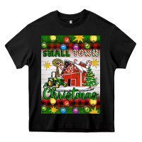 Black Small Town Christmas Heavy Core Tee - Artiststas