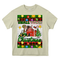 Mossy Small Town Christmas Heavy Core Tee - Artiststas