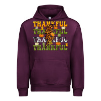 Mauve Wine Thankful Thankful Thankful Urban Hoodie - NancyCooperArtShop