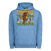 Pigment Pebble Blue Thankful Thankful Thankful Urban Hoodie - NancyCooperArtShop