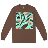 Chestnut literature seamless pattern Long Sleeve Tee - BundleAndBundleShop