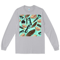 Moon Dust literature seamless pattern Long Sleeve Tee - BundleAndBundleShop