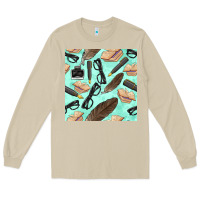 Mushroom literature seamless pattern Long Sleeve Tee - BundleAndBundleShop