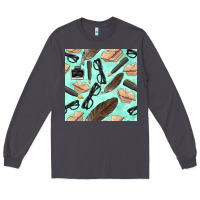 Smoke literature seamless pattern Long Sleeve Tee - BundleAndBundleShop