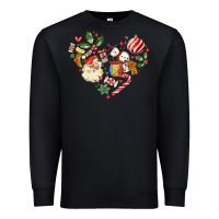 Black christmas heart Premium Sweatshirt - MaliasSmallBusiness
