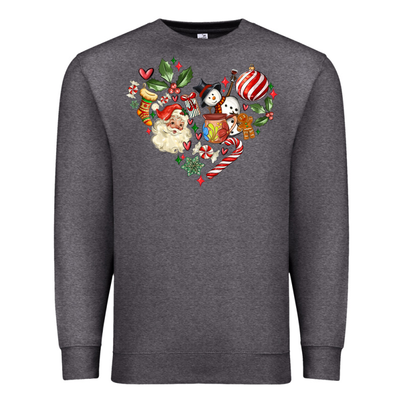 Christmas Heart Premium Sweatshirt by MaliasSmallBusiness | Teevron